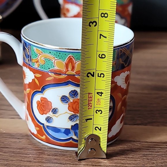 3 TAKAHASHI SAN FRANCISCO Demitasse Coffee Cups & Saucers  Multicolor & Gold Gil - Picture 16 of 16